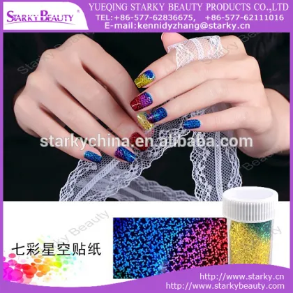 2016 Hot Sell Holographic Rainbow Foils Nail Art Decoration