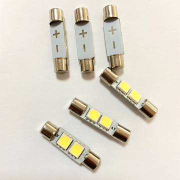 ST6 6x30mm Colored LED Bulb DC12V 2700K for Car Instruments