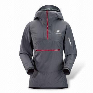 Ladies Jacket in Dark Grey Color, with Full Separating Side Zipper and Hip Length