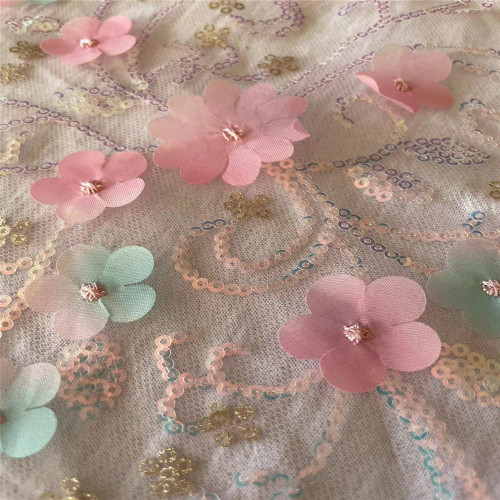 Fancy Laser Embroidery Fabric for Ladies Garment
