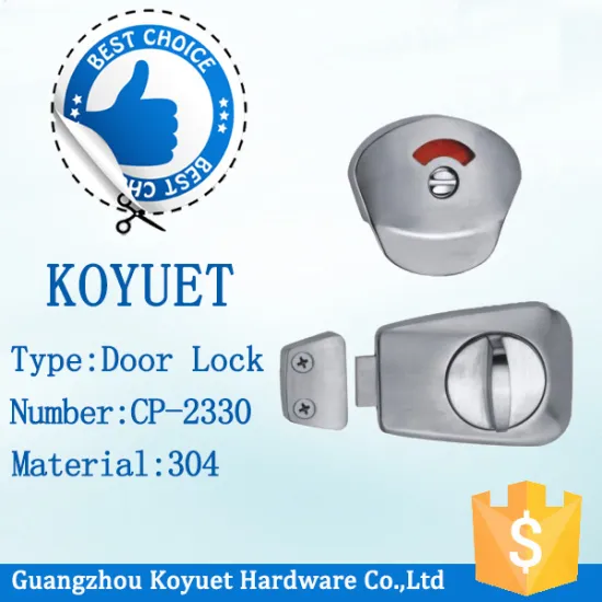Wholesale Hot Toilet Fitting Stainless Steel 304 Indicator Handle Bathroom Door Lock