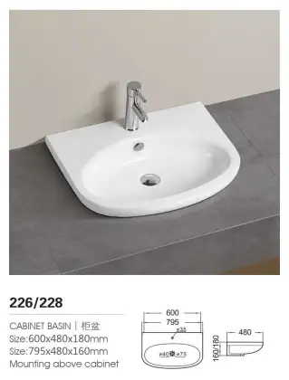 Bathroom Chaozhou Top Sanitary Ware Cabinet Basin 9060