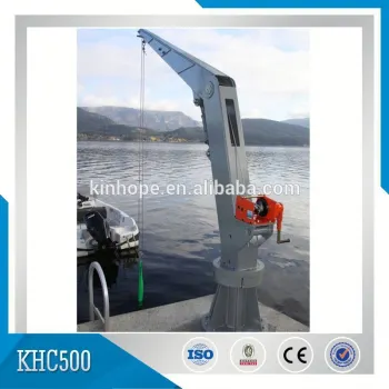 Powder Coated Gray Marine Folding Arm Crane