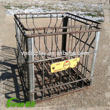 Large Vintage Industrial Furniture Metal Wire Basket