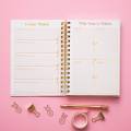 Cubierta dura Daily Weekly Monthly Organizer Planner Planner Notebook