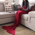 Super weiche Hand häkeln Mermaid Tail Decke Sofa Decke