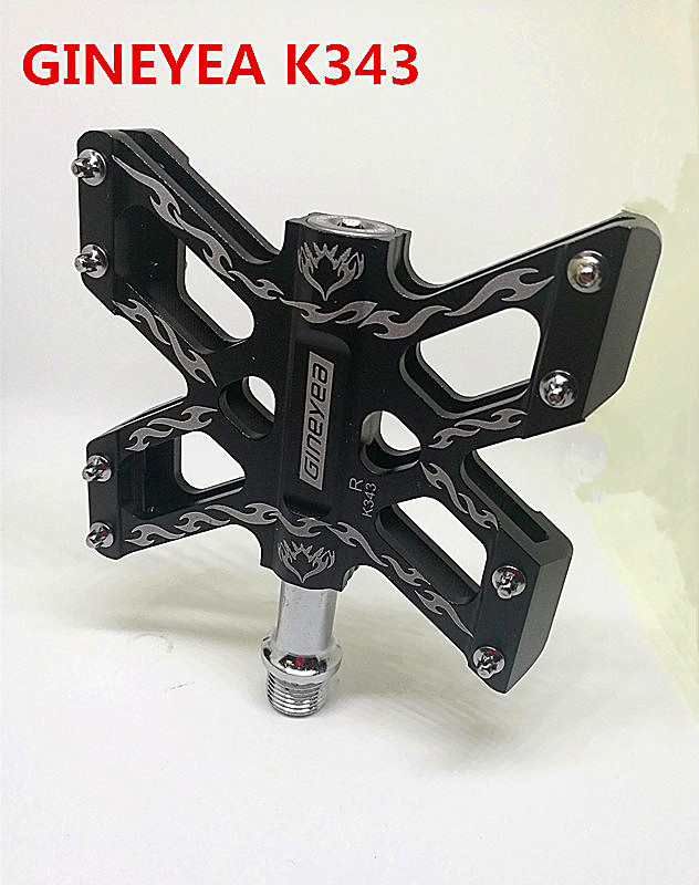 Mountain Bike Pedal com removíveis Anti-Skid Nails Urban-Style Pintado City Pedals de Bicicleta Gineyea K-343