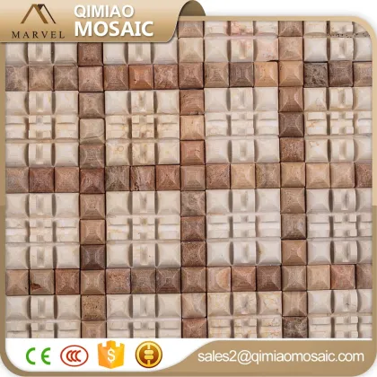 Chinese Style Yellow Jade Marble Mosaic Artificial Stone Wall Tiles