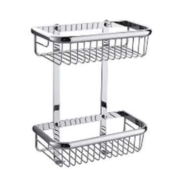FUAO Modern High quality Steel square bathroom wall baskets