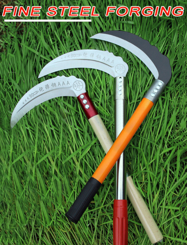 Outdoor corn harvest gardening high quality steel hand sickle agricultural household weeding sickle for palm harvest