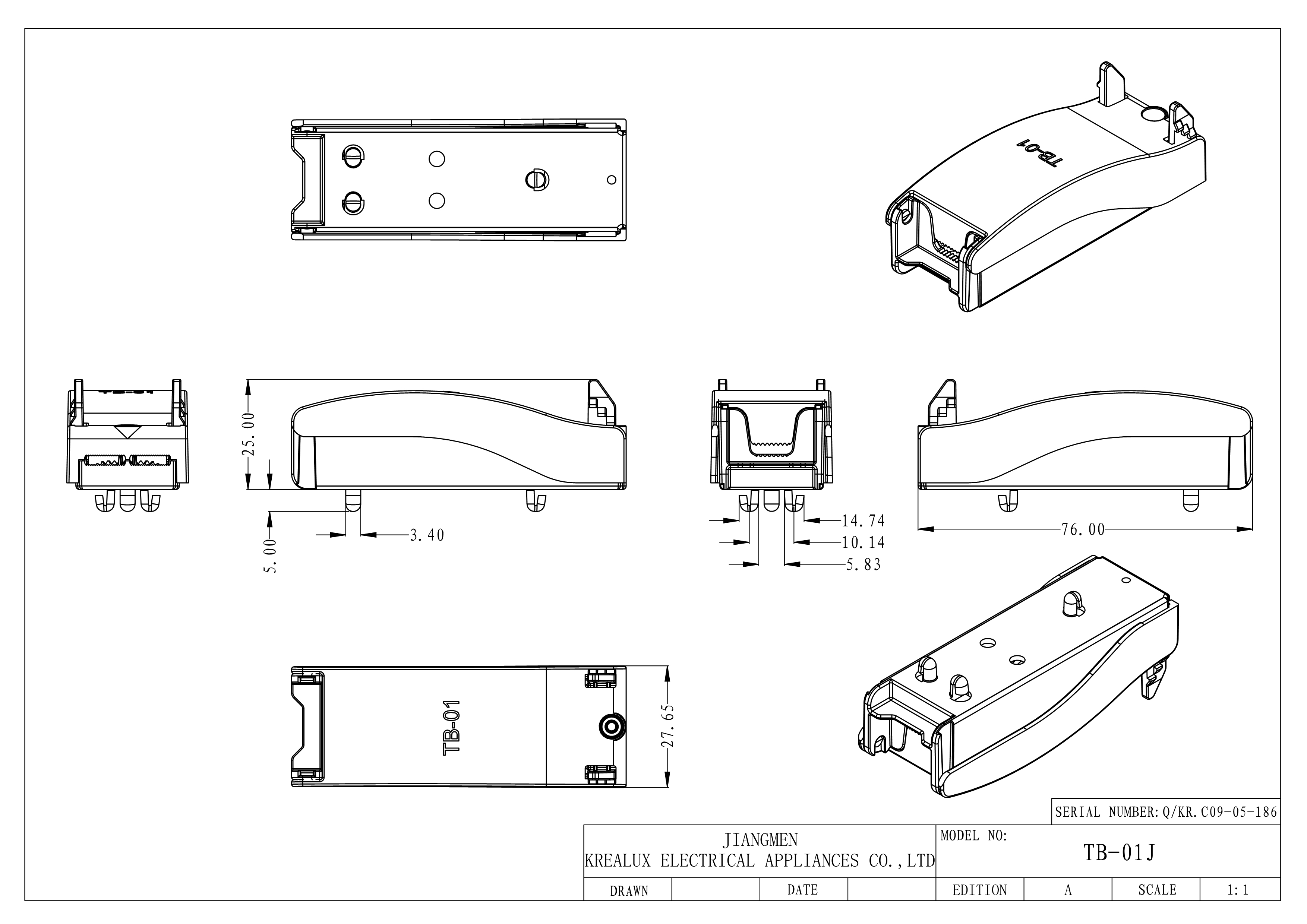 Connection Box With J-Type Fixed Foot