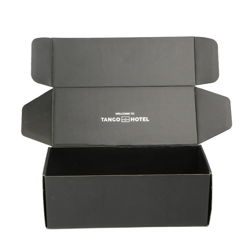 Custom Folding Corrugated Die Cut Black Mailer Box