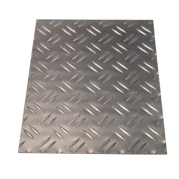Chequered Embossed Stainless Steel Diamond Square Aluminum Plate with 5 Bars Tread