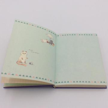 Paper journal notebook with color page