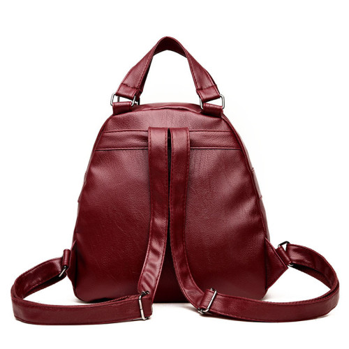 2018 double shoulder backpack bag pu bag
