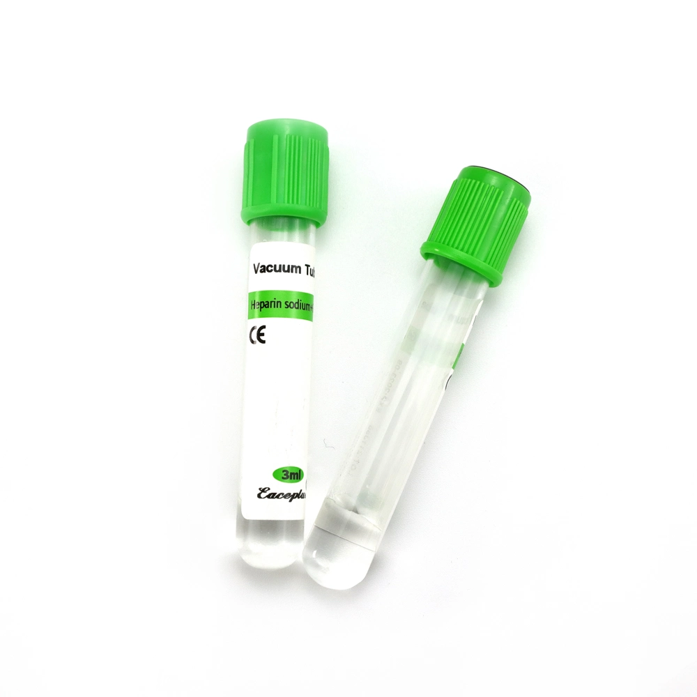 Recipiente de recolección de sangre de vidrio de tubos de heparina de alta calidad