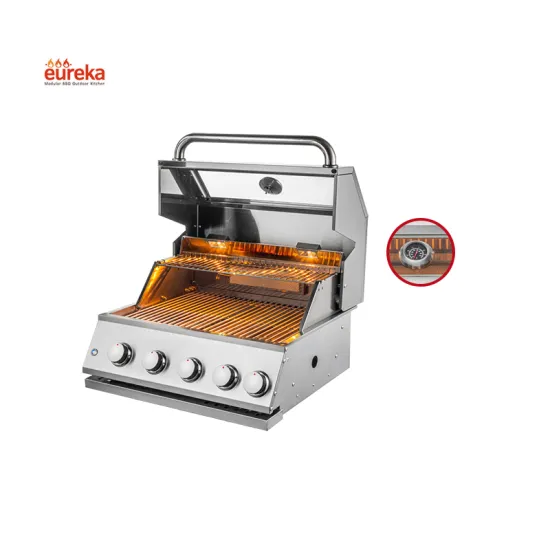 Outdoor Kitchen Table Top Built In Gas Bbq Grills With 4 Burners