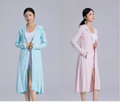 Women's Ice Silk Sunscreen Coat and Breathable Hat - Custom Sportswear