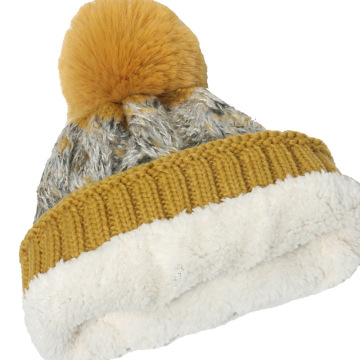 Ski Slouchy Winter Beanie Hats & Custom Polar Fleece Pom-Pom Winter Hats