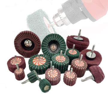 Wire drawing non woven flap wheels for polishing buffing wheel 3mm 6mm flap wheel spindle mops