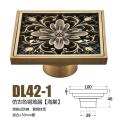 Bathroom retro square 10cm antique copper color brass deodorant floor drain