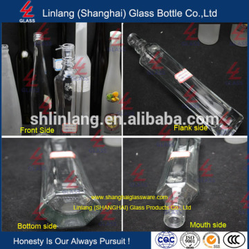 design novel 400ml clear ice wine glass bottle