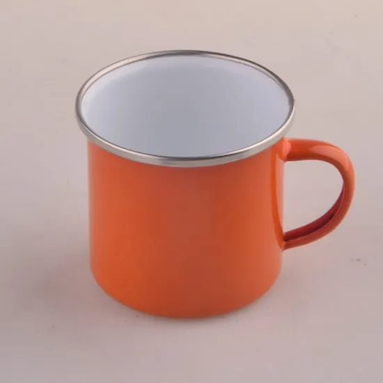350ml/500ml Enamel Cup Custom Promotional Gifts Handle to Europe and The United States