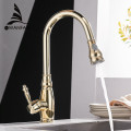 Kitchen Mixer Gold Pull Out Kitchen Faucet Deck Mount Kitchen Sink Faucet Mixer Cold Hot Water Torneira Cozinha Rotate WF-4119