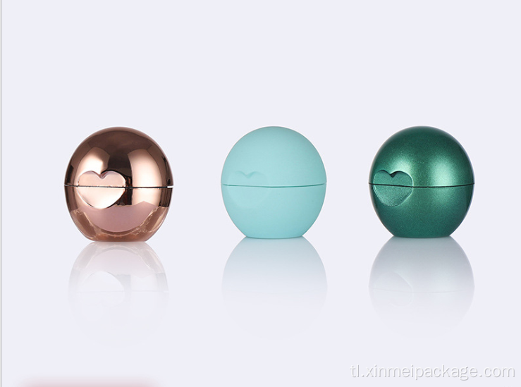 7g lip balm ball jar na may puso