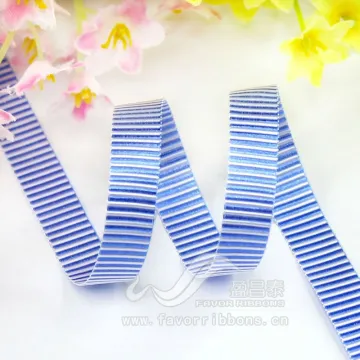 Blue And White Striped Ribbon