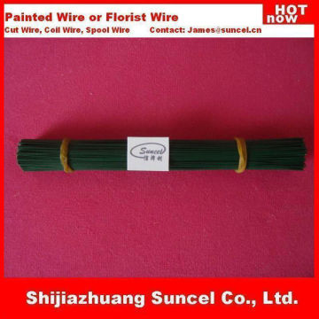 Straight Cut Green Painted wire and Florist Stem Wire (Factory)