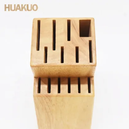 Customization Rubber Wood Kitchen Knife Block