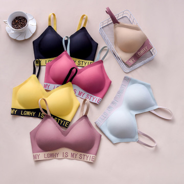 Zero Sense Traceless Logo Custom Braralette One Piece Bra Push Up in lattice.