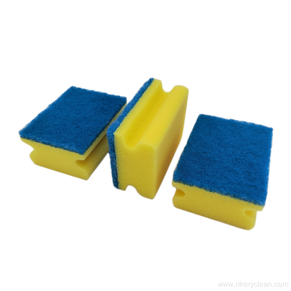 Hand Grip Shape Sponge Scrubbers for Household Cleaning