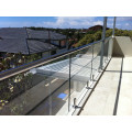 SS Adjustable Stairs Railing Balustrade Black Glass Spigot