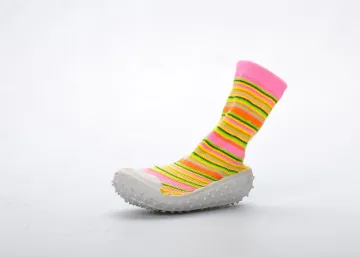 Colourful Indoor Kids Wool Slippers ， Handmade Felt Knitted Shoes