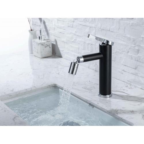 Matte Black Chrome Basin Faucet Matte black Chrome Bathroom 360 swivel Basin Faucet Supplier