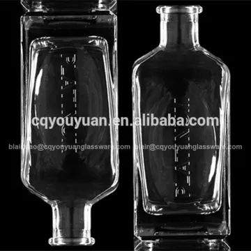 Square Empty Bottles Gin 750 Blown Glass Tequila Bottles