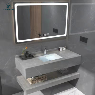 Modern Plywood Vanities: Double Layer Sink Waterproof Floating Vanity Bathroom Cabinet