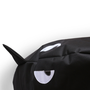 kids bean bag in shark shape in black