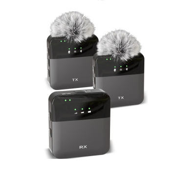Sistema di microfono lavalier wireless da 2,4 g di alta qualità per smartphone e telecamere DSLR