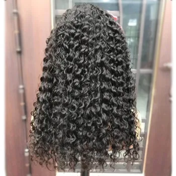 Customizable Elastic Water Wave Headband Wigs: 8" to 30" Raw Human Hair in Natural Density 130%, 150%, 180%