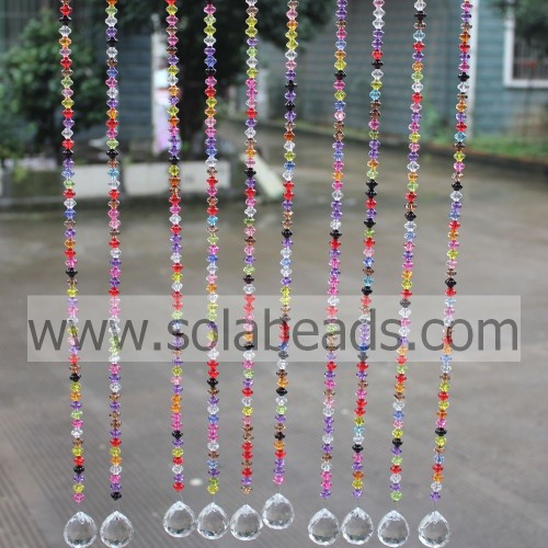 Autumn 9*11MM  Wire Acrylic Bead Garland Trim