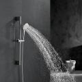 Chrome plated bathroom shower rail mixer set