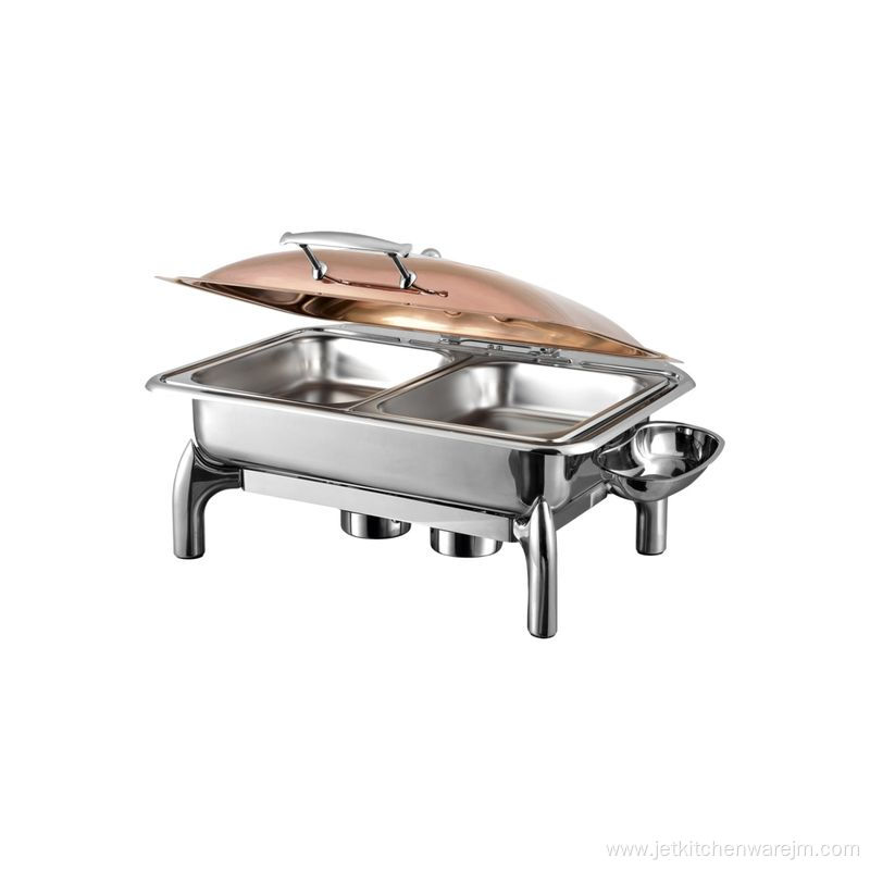 Steel Oblong Roll Top Chafer With Show Window