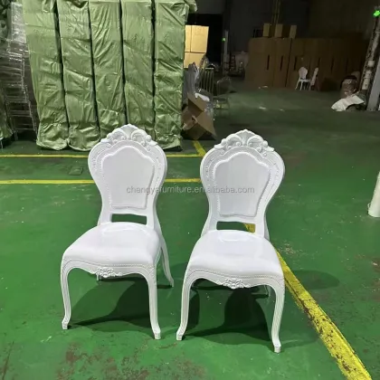Wholesale French Style PP Resin Back King Louis Wedding Dining Chairs