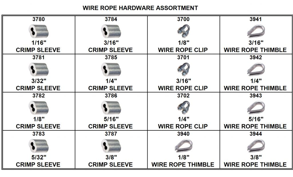 Wire Rope Loop Sizing Aluminum Crimping Sleeves For Wire Ropes - Sizes 3/64'' To 1/4'', High ...
