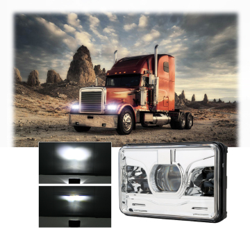 Rectangular LED Headlights for Trucks, Motorcycles, and Jeeps Cherokee XJ with DRL