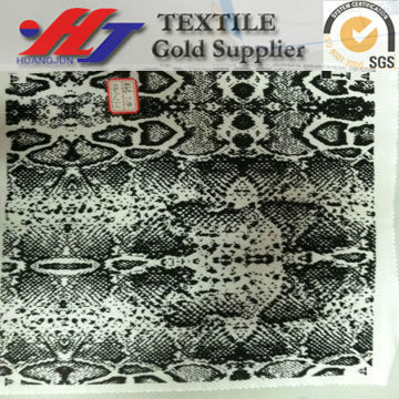 Snake print cotton spandex knit fabric