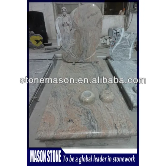 Juparana Jesus granite headstone
